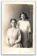 c1910's Pretty Girls Studio Thompson Eureka Kansas KS RPPC Photo Postcard picture