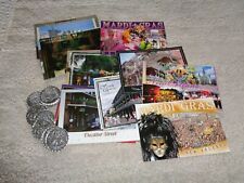 Unused New Orleans Postcards Mardi Gras silver metal tokens giveaways 2005 picture