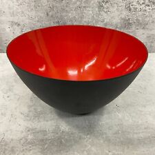 Vintage Krenit 10” Mixing Bowls Denmark MCM Mid-Century Modern Red Black picture