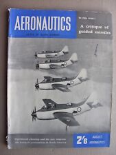 AERONAUTICS MAGAZINE August 1954 Baginton, South America, Aerobatics, Boeing 707 picture