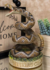 Realistic Ferocious Attacking Diamondback Rattlesnake in Coiled Posture Figurine picture