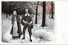 Plymouth Massachusetts Postcard Pilgrims The Hidden Foe 1905 MU picture