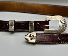 Vintage Navajo Sterling Silver Ranger Set  on Belt - Signed James Lee picture
