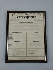 The Time Chronicle Vol MXLV NO. 101 USA Edition Jan 19, 1924 10”X11.5” Framed picture