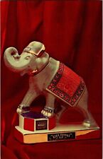 Postcard Ezra Brooks Bertha the Elephant Decanter Real Sippin Whiskey picture