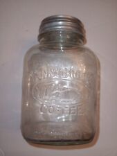 Vintage Sunny Brook Coffee 1 LB Glass Large Jar, Every Swallow Brings You Joy picture