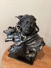 Vintage Native American “Chief Black Bird “ Bust Sculpture  Adolph Weinman Style picture