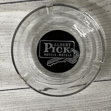 Vintage Advertising Glass Ashtray: Albert Pick Hotels Motels picture