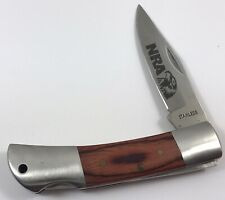 NRA Lockback Knife Wood Handles 440 Stainless 9860-N picture