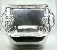 2 pcs Holland Boone Polished Pewter Tray and Bowl Shiny Never Tarnish Lead-Free picture