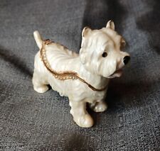 West Highland Terrier Dog Trinket Box W/ Small Westie  Enameled Jeweled Hinged picture