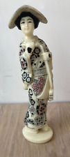 Vintage Japanese Geisha Figure - Hand Carved Alabaster - Signed picture
