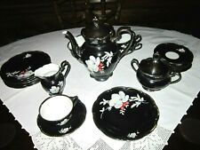 Antique Vtg. Deckor Frinsilber 28 Smoke RW Bavaria Porcelain Tea Set 22 Pieces  picture