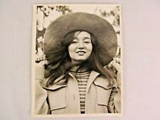 Pretty Girl With Long Hair Wearing Floppy Hat Smile B&W Photograph 8 x 10 picture