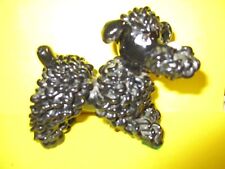 MCM Vintage Spaghetti Art Black French Poodle Dog Ceramic Made in Italy EUC picture