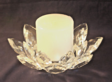 Shannon Crystal by Godinger Lotus Pillar Candle Holder picture