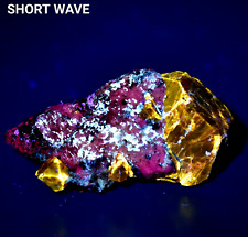 102 CT Top Quality Huge Natural Red Zircon Fluorescent Crystals Specimen @Skardu picture