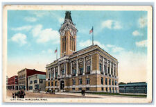 c1930's City Hall Marlboro Massachusetts MA Unposted Vintage Postcard picture