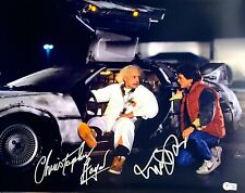 MICHAEL J FOX & CHRISTOPHER LLOYD Signed Auto BACK TO THE FUTURE 16x20 Photo BAS picture