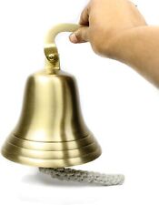 Nautical Premium Polished Brass & Nickel Coated Door Functional Bells Decor Gift picture