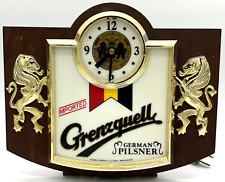 Vintage Olympia Imports Imported Grenzquell German Pilsner Lighted Sign Clock WA picture