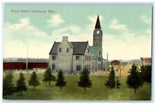 c1910's Union Depot Exterior Trees Cheyenne Wyoming WY Unposted Vintage Postcard picture
