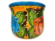Talavera Planter Flower Pot Mexican Pottery Hand Painted Garden Home Decor 7.5
