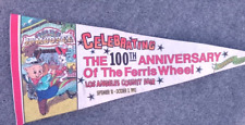 Los Angeles Fair FERRIS Wheel Pennant Flag 100th YEAR  county 1993 porky picture