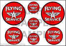 1 1/2 3/4 INCH FLYING A SERVICE GASOLINE DECALS STICKERS picture
