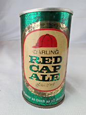 Carling's Red Cap Carling Brewing Co Straight Steel Pull Tab Beer Can EMPTY picture