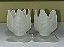 2 Frosted Tulip Candlestick Holders (Taiwan) picture