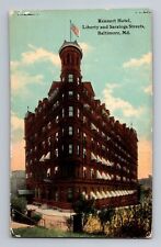 Baltimore MD-Maryland, Rennert Hotel, Advertising, Vintage c1912 Postcard picture