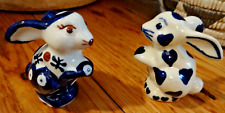Wiza Original Boleslawiec Pottery Small Decorative Bunnies Pair Of 2 picture