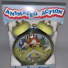 sealed 1983 smurf bradley time alarm clock picture
