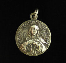 Vintage Marian Centenary Medal Religious Holy Catholic 1954 Pope Pius X picture
