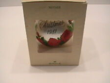 Hallmark 1981 Vintage For MOTHER Satin Ball Ornament With Poem picture