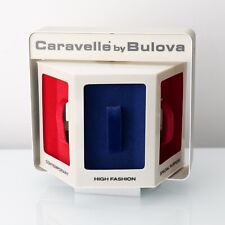 BULOVA Caravelle 1960s Rotating Store Display Aluminum White Red Blue Rare Works picture
