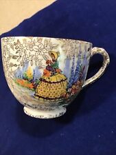 crinoline lady teacup 1940’s Gold Chinz. Empire England Style 949 picture