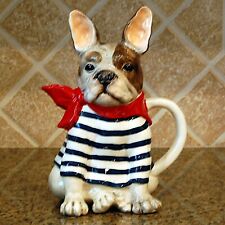 Frenchie French Bulldog Teapot Decorative Home Décor Blue Sky Clayworks picture