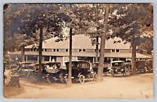 Postcard RPPC AZO Stamp Box Cars Barn Trees A7 picture