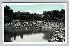 Elizabethtown PA, Masonic Homes Scenic Rock Garden Vintage Pennsylvania Postcard picture