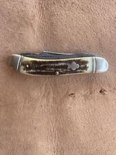 Bulldog Sowbelly 3 Bladed Pocket Knife Cuttin Horse 1993 picture