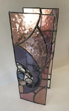 Vintage Stained Glass & Mirror Votive Candle Holder, Wall Sconce or Stand Alone picture
