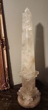 Authentic French Quartz Crystal Tower Obelisks Tall, Gemstone Heavy Rare 2 Avali picture