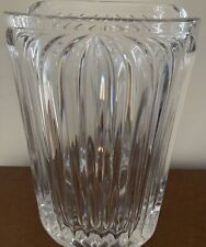 Vintage Villeroy&Boch Vase 9” Quadra Square Ribbed Crystal Rare Heavy Mint Cond picture