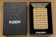 SUPREME REPEAT ENGRAVED ZIPPO LIGHTER GOLD (100% AUTHENTIC) BRAND NEW. picture
