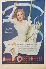 1945 Chesterfield Cigarettes Vintage Ad Jan Clayton picture