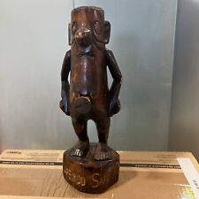 Vintage One Of A Kind Wood Carved Man With Removable Wooden Screw Father’s Day picture