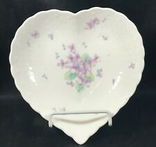 With Love Mikasa Porcelain Lilac Floral Heart Shaped 6-1/4” Dish picture