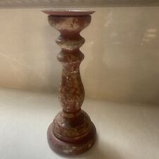 Distressed Wood And Metal Candlestick Holder  picture